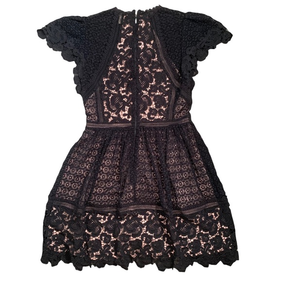 Rebecca Taylor Short Sleeve Mixed Dress Size 6 - Picture 7 of 16